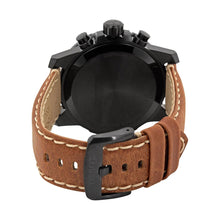 Load image into Gallery viewer, Tissot Supersport Chrono Black Dial Brown Leather Strap Watch for Men - T125.617.36.051.01
