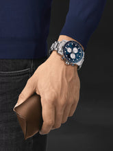 Load image into Gallery viewer, Tissot Supersport Chrono Blue Dial Silver Steel Strap Watch For Men - T125.617.11.041.00