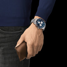 Load image into Gallery viewer, Tissot Supersport Chrono Blue Dial Silver Steel Strap Watch For Men - T125.617.11.041.00