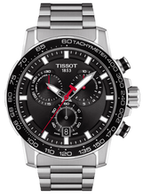 Load image into Gallery viewer, Tissot Supersport Chrono Black Dial Silver Steel Strap Watch For Men - T125.617.11.051.00
