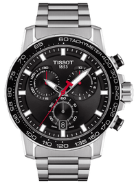 Tissot Supersport Chrono Black Dial Silver Steel Strap Watch For Men - T125.617.11.051.00