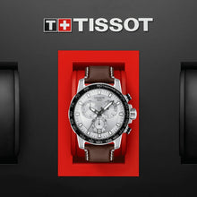 Load image into Gallery viewer, Tissot Supersport Chrono Silver Dial Brown Leather Strap Watch for Men - T125.617.16.031.00