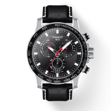 Load image into Gallery viewer, Tissot Supersport Chrono Black Dial Black Leather Strap Watch for Men - T125.617.16.051.00