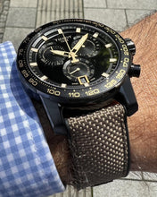 Load image into Gallery viewer, Tissot Supersport Chrono Black Dial Beige Nylon Strap Watch For Men - T125.617.37.051.01