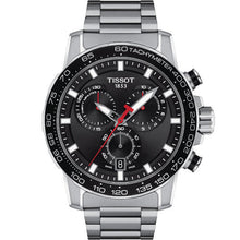Load image into Gallery viewer, Tissot T Sport PRS 516 Chronograph Black Dial Silver Steel Strap Watch For Men - T100.417.11.051.01