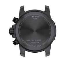 Load image into Gallery viewer, Tissot Supersport Chrono Black Dial Beige Nylon Strap Watch For Men - T125.617.37.051.01