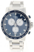 Load image into Gallery viewer, Tissot Supersport Chrono Blue Dial Silver Steel Strap Watch For Men - T125.617.11.041.00