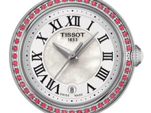 Load image into Gallery viewer, Tissot Bellissima Small Lady Diamonds Mother of Pearl Dial Red Leather Strap Watch For Women - T126.010.66.113.00
