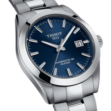 Load image into Gallery viewer, Tissot Gentlemen Powermatic 80 Silicium Blue Dial Silver Steel Strap Watch For Men - T127.407.11.041.00