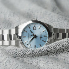 Load image into Gallery viewer, Tissot Gentleman Powermatic 80 Silicium Ice Blue Silver Steel Strap Watch For Men - T127.407.11.351.00