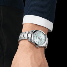 Load image into Gallery viewer, Tissot Gentleman Powermatic 80 Silicium Ice Blue Silver Steel Strap Watch For Men - T127.407.11.351.00