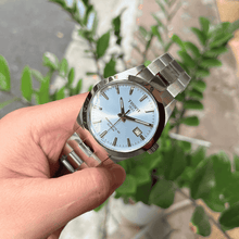 Load image into Gallery viewer, Tissot Gentleman Powermatic 80 Silicium Ice Blue Silver Steel Strap Watch For Men - T127.407.11.351.00
