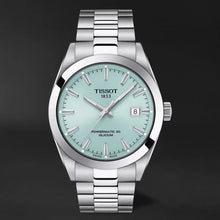 Load image into Gallery viewer, Tissot Gentleman Powermatic 80 Silicium Ice Blue Silver Steel Strap Watch For Men - T127.407.11.351.00