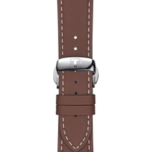 Load image into Gallery viewer, Tissot Gentlemen Powermatic 80 Silicium Blue Dial Brown Leather Strap Watch For Men - T127.407.16.041.00