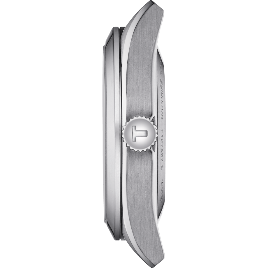 Tissot Gentleman Powermatic 80 Silicium Blue Dial Black Leather Strap Watch For Men - T127.407.16.041.01