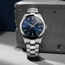 Load image into Gallery viewer, Tissot Gentleman Blue Dial Silver Steel Strap Watch For Men - T127.410.11.041.00