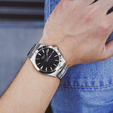 Load image into Gallery viewer, Tissot Gentleman Black Dial Silver Steel Strap Watch For Men - T127.410.11.051.00