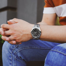 Load image into Gallery viewer, Tissot Gentleman Black Dial Silver Steel Strap Watch For Men - T127.410.11.051.00