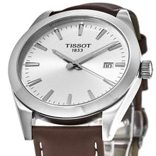 Load image into Gallery viewer, Tissot Gentleman Silver Dial Brown Leather Strap Watch For Men - T127.410.16.031.00