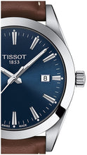 Load image into Gallery viewer, Tissot Gentleman Blue Dial Brown Leather Strap Watch For Men - T127.410.16.041.00