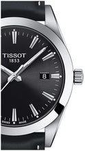 Load image into Gallery viewer, Tissot Gentleman Black Dial Black Leather Strap Watch For Men - T127.410.16.051.00