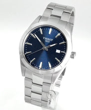 Load image into Gallery viewer, Tissot Gentleman Blue Dial Silver Steel Strap Watch For Men - T127.410.11.041.00
