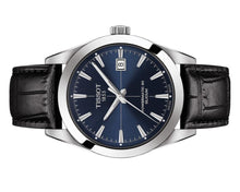 Load image into Gallery viewer, Tissot Gentleman Powermatic 80 Silicium Blue Dial Black Leather Strap Watch For Men - T127.407.16.041.01