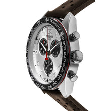 Load image into Gallery viewer, Tissot T Sport PRS 516 Chronograph Silver Dial Brown Leather Strap Watch for Men - T131.617.16.032.00