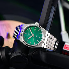 Load image into Gallery viewer, Tissot PRX Quartz Green Dial Steel Silver Steel Strap Watch for Men - T137.410.11.081.00
