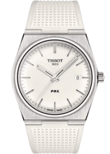 Load image into Gallery viewer, Tissot PRX 40 White Dial White Rubber Strap Watch For Men -  T137.410.17.011.00