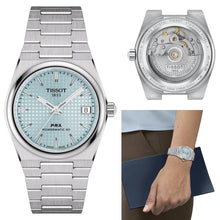 Load image into Gallery viewer, Tissot PRX Powermatic 80 Ice Blue Dial Silver Steel Strap Watch for Men - T137.207.11.351.00