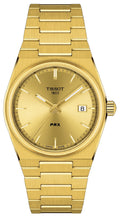 Load image into Gallery viewer, Tissot PRX Champagne Yellow Gold Dial Gold Steel Strap Watch for Men - T137.410.33.021.00