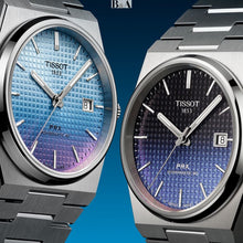 Load image into Gallery viewer, Tissot Powermatic 80 Automatic Gradient Blue Dial Silver Steel Strap Watch for Men - T137.407.11.051.01