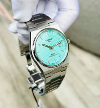 Load image into Gallery viewer, Tissot PRX Powermatic 80 Automatic Mint Green Dial Silver Steel Strap Watch for Men - T137.407.11.091.01