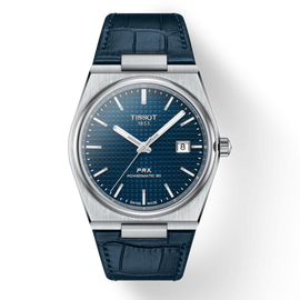 Tissot PRX Powermatic 80 Blue Dial Blue Leather Strap Watch for Men - T137.407.16.041.00