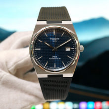 Load image into Gallery viewer, Tissot PRX Powermatic 80 Blue Dial Black Rubber Strap Watch for Men - T137.407.17.041.00