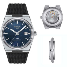 Load image into Gallery viewer, Tissot PRX Powermatic 80 Blue Dial Black Rubber Strap Watch for Men - T137.407.17.041.00