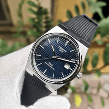 Load image into Gallery viewer, Tissot PRX Powermatic 80 Blue Dial Black Rubber Strap Watch for Men - T137.407.17.041.00