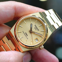 Load image into Gallery viewer, Tissot PRX Powermatic 80 Gold Dial Gold Steel Strap Watch for Men - T137.407.33.021.00