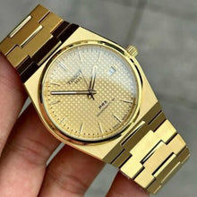 Load image into Gallery viewer, Tissot PRX Powermatic 80 Gold Dial Gold Steel Strap Watch for Men - T137.407.33.021.00