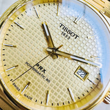 Load image into Gallery viewer, Tissot PRX Powermatic 80 Gold Dial Gold Steel Strap Watch for Men - T137.407.33.021.00
