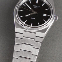 Load image into Gallery viewer, Tissot PRX Quartz Black Dial Silver Steel Strap Watch For Men - T137.410.11.051.00