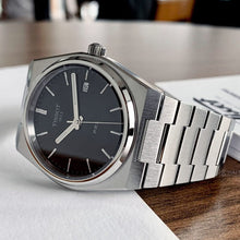 Load image into Gallery viewer, Tissot PRX Quartz Black Dial Silver Steel Strap Watch For Men - T137.410.11.051.00