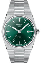 Load image into Gallery viewer, Tissot PRX Green Dial Silver Steel Strap Watch For Men - T137.410.11.091.00