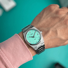 Load image into Gallery viewer, Tissot PRX Quartz Light Green Dial Silver Steel Strap Watch for Men - T137.410.11.091.01