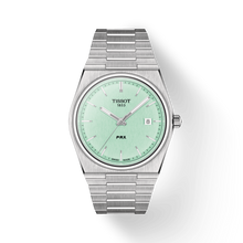 Load image into Gallery viewer, Tissot PRX Quartz Light Green Dial Silver Steel Strap Watch for Men - T137.410.11.091.01