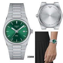 Load image into Gallery viewer, Tissot PRX Green Dial Silver Steel Strap Watch for Women - T137.210.11.081.00