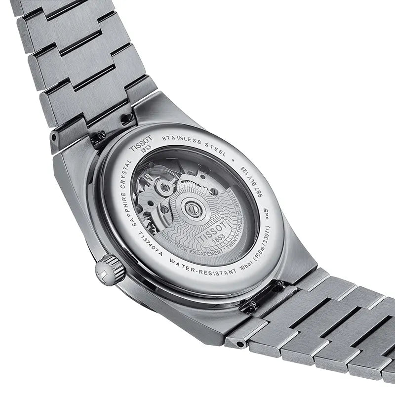 Tissot Powermatic 80 Automatic Gradient Blue Dial Silver Steel Strap Watch for Men - T137.407.11.051.01