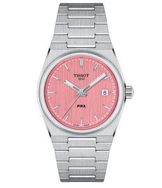 Tissot PRX Quartz Pink Dial Silver Steel Strap Watch for Women - T137.210.11.331.00