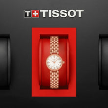 Load image into Gallery viewer, Tissot Lovely Mother of Pearl Dial Rose Gold Steel Strap Watch for Women - T140.009.33.111.00